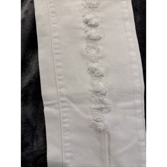 Unbranded-Womens Jeans Distressed Skinny-White-size 13 - Picture 3 of 11